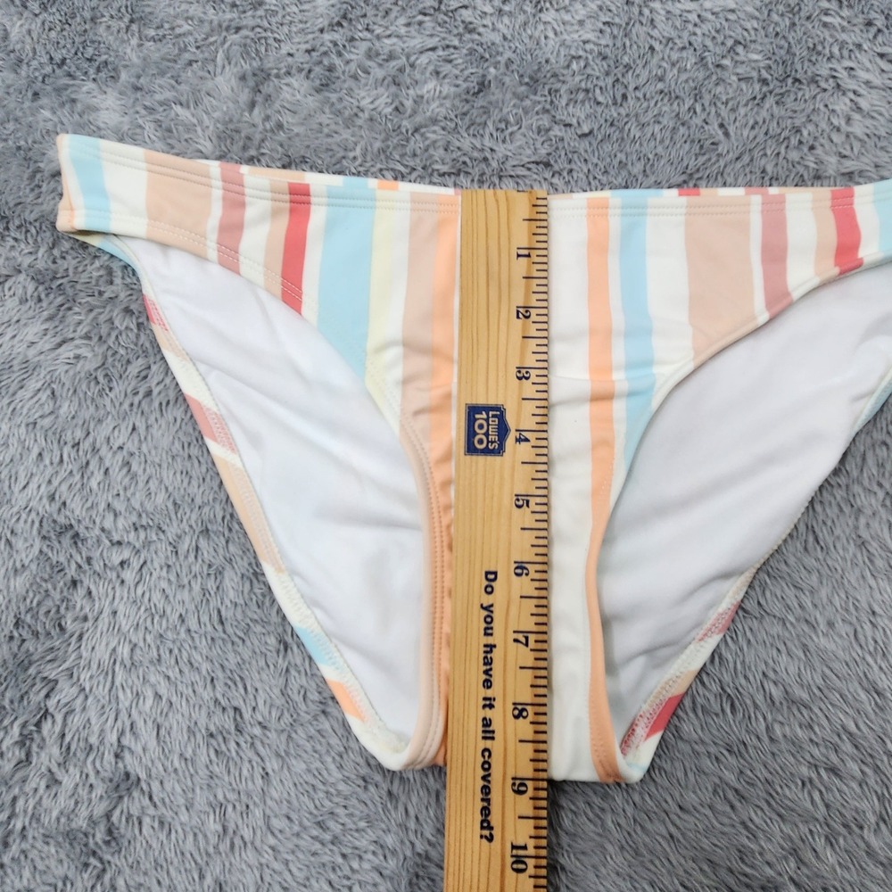 Xhilaration Bikini Bottoms Juniors L Multicolor Striped Hipster Swim 238 15 1084 - Picture 9 of 11